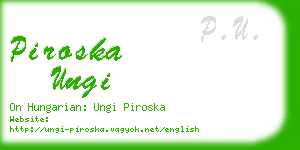 piroska ungi business card